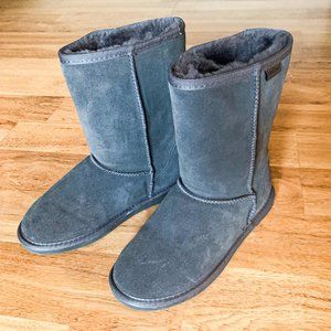 Minnetonka "Fur" Lined Tall Gray Boots Olympia